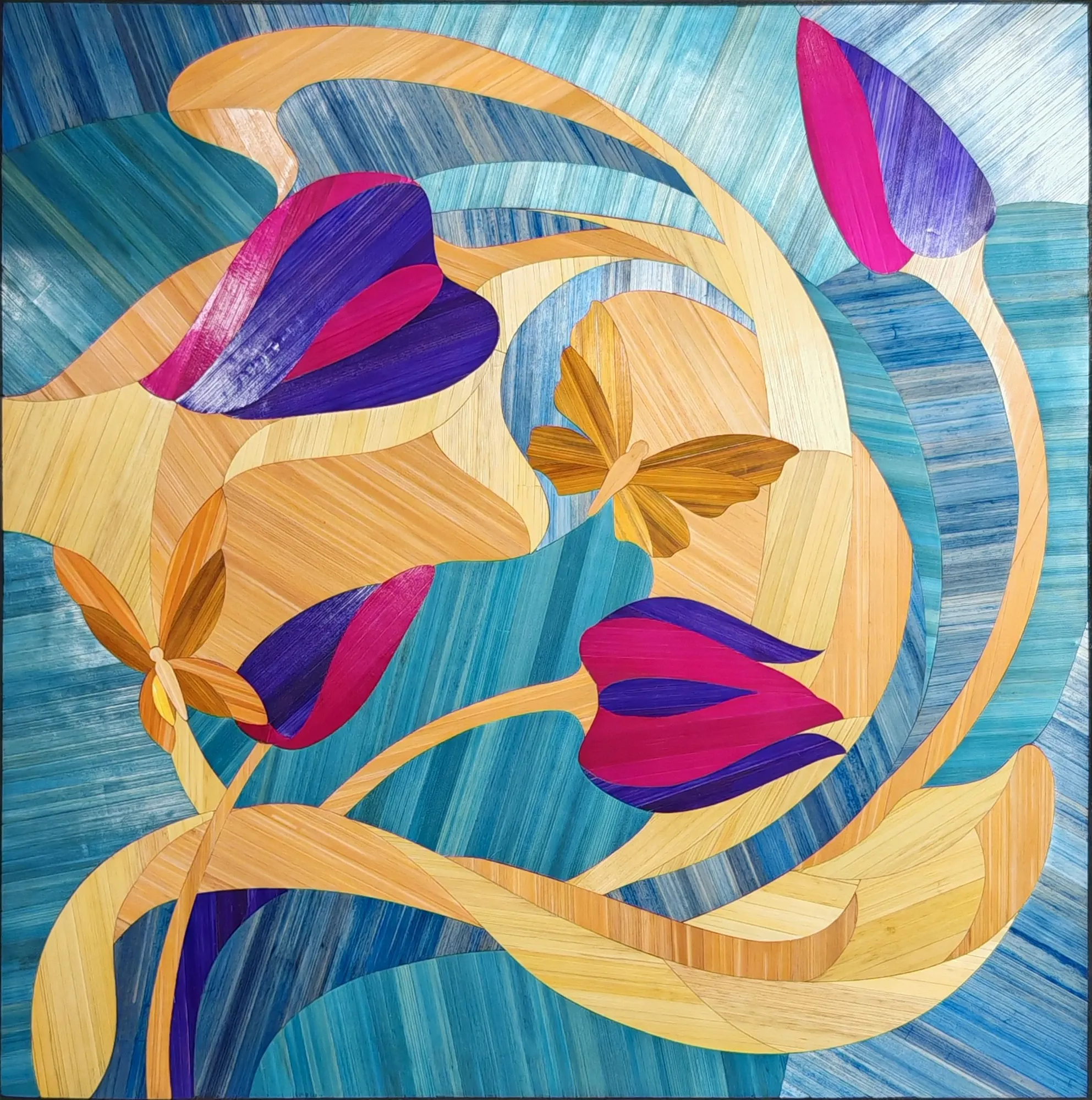 Tableau Tulipes courbes